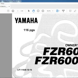 YAMAHA FZR600L FZR600LC OWNER'S MANUAL - PDF DOWNLOAD