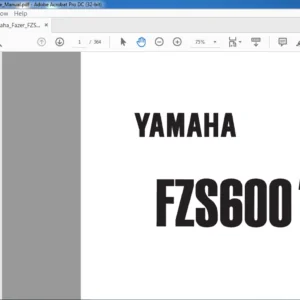 YAMAHA FZS 6000'98 SERVICE MANUAL - PDF DOWNLOAD