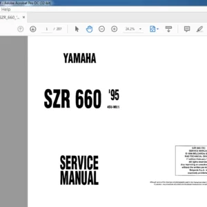 YAMAHA SZR 660 '95 SERVICE MANUAL - PDF DOWNLOAD