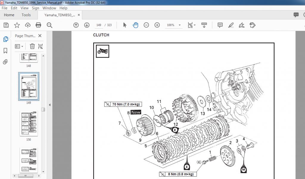 YAMAHA TDM 850 '96 SERVICE MANUAL - PDF DOWNLOAD - HeyDownloads ...