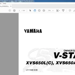 YAMAHA V - STAR XVS650L(C) XVS650AL(C) OWNER’S MANUAL - PDF DOWNLOAD