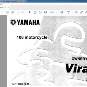 YAMAHA VIRAGO XV 535M XV535 MC OWMER'S MANUAL - PDF DOWNLOAD