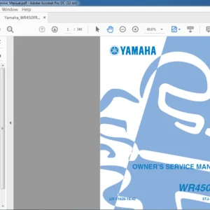 YAMAHA WR450FR OWNER’S SERVICE MANUAL - PDF DOWNLOAD