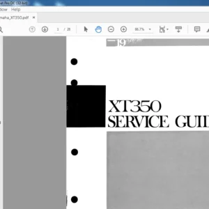 YAMAHA XT350 SERVICE GUIDE MANUAL - PDF DOWNLOAD