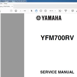 YAMAHA YFM700RV SERVICE MANUAL - PDF DOWNLOAD