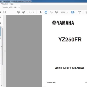 YAMAHA YZ250FR ASSEMBLY MANUAL - PDF DOWNLOAD