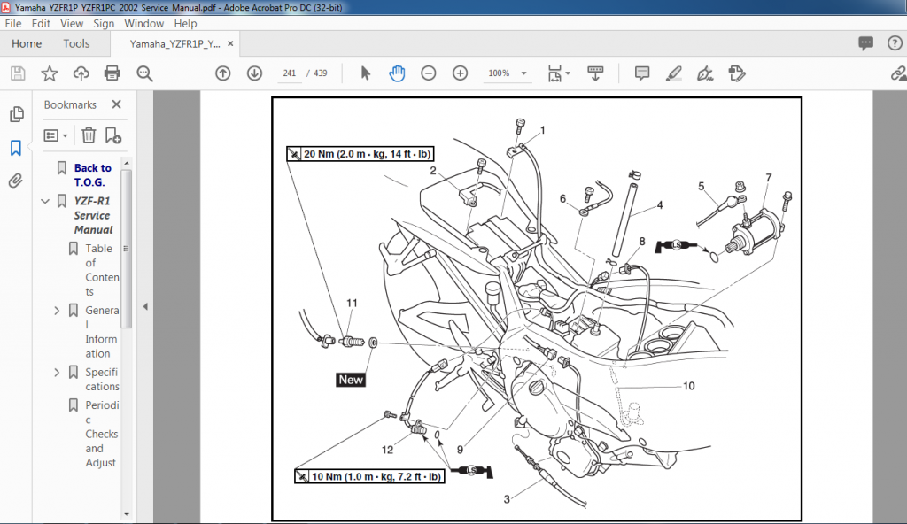 YAMAHA YZF-R1P YZF-R1PC SERVICE MANUAL - PDF DOWNLOAD - HeyDownloads ...