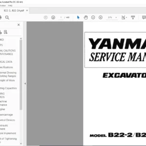 YANMAR B22-2 B22-2A EXCAVATOR SERVICE MANUAL - PDF DOWNLOAD