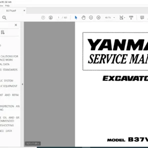 YANMAR B37V EXCAVATOR SERVICE MANUAL - PDF DOWNLOAD