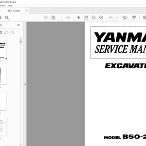 YANMAR B5-2A EXCAVATOR SERVICE MANUAL - PDF DOWNLOAD