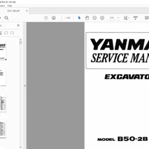 YANMAR B50-2B US EXCAVATOR SERVICE MANUAL - PDF DOWNLOAD
