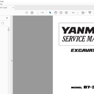 YANMAR B7-3 US EXCAVATOR SERVICE MANUAL - PDF DOWNLOAD