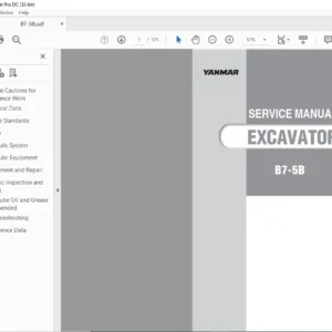 YANMAR B7-5B EXCAVATOR SERVICE MANUAL - PDF DOWNLOAD
