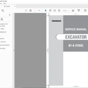 YANMAR B7-6 YCEE EXCAVATOR SERVICE MANUAL - PDF DOWNLOAD