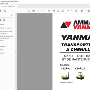 YANMAR C12R-A C30R-2A C50R-3B MANUEL D’UTILISATION ET DE MAINTENANCE - PDF DOWNLOAD