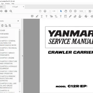 YANMAR C12R EP CRAWLER CARRIER SERVICE MANUAL - PDF DOWNLOAD