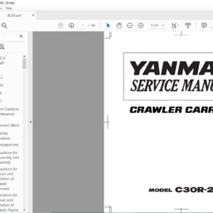YANMAR C30R-2 EXCAVATOR SERVICE MANUAL - PDF DOWNLOAD
