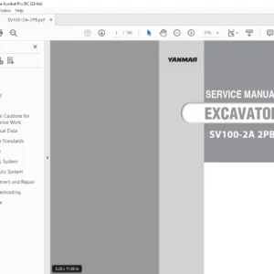 YANMAR SV100-2A 2PA EXCAVATOR SERVICE MANUAL - PDF DOWNLOAD
