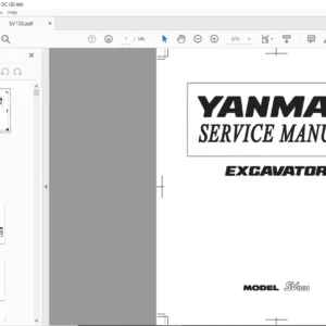 YANMAR SV100 EXCAVATOR SERVICE MANUAL - PDF DOWNLOAD