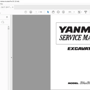 YANMAR SV15 SV17 EX EXCAVATOR SERVICE MANUAL - PDF DOWNLOAD