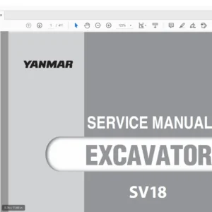 YANMAR SV18 EXCAVATOR SERVICE MANUAL - PDF DOWNLOAD
