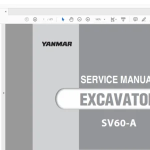 YANMAR SV60-A EXCAVATOR SERVICE MANUAL - PDF DOWNLOAD