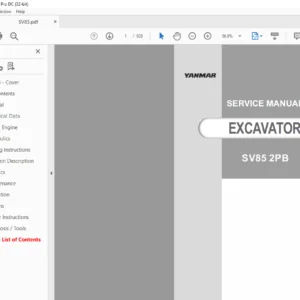 YANMAR SV85 2PA EXCAVATOR SERVICE MANUAL - PDF DOWNLOAD