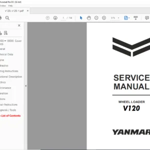 YANMAR V120 WHEEL LOADER SERVICE WORKSHOP MANUAL - PDF DOWNLOAD