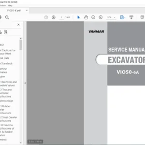 YANMAR VIO50-6A EXCAVATOR SERVICE MANUAL - PDF DOWNLOAD
