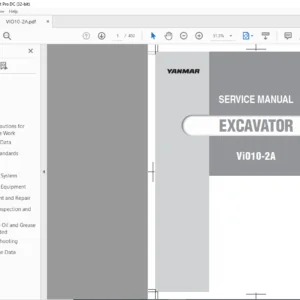 YANMAR ViO10-2A EXCAVATOR SERVICE MANUAL - PDF DOWNLOAD