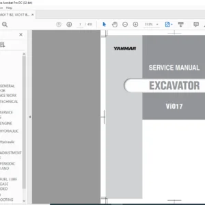 YANMAR ViO17 EXCAVATOR SERVICE MANUAL - PDF DOWNLOAD