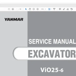 YANMAR ViO25-6 EXCAVATOR SERVICE MANUAL - PDF DOWNLOAD