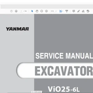 YANMAR ViO25-6L EXCAVATOR SERVICE MANUAL - PDF DOWNLOAD