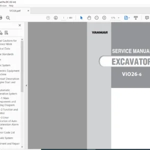 YANMAR ViO26-6 EXCAVATOR SERVICE MANUAL - PDF DOWNLOAD
