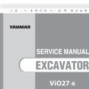 YANMAR ViO27-6 EXCAVATOR SERVICE MANUAL - PDF DOWNLOAD