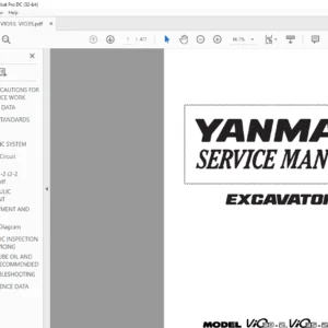 YANMAR ViO30-2 ViO35-2 EP EXCAVATOR SERVICE MANUAL - PDF DOWNLOAD
