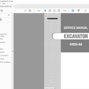 YANMAR ViO35-6A EXCAVATOR SERVICE MANUAL - PDF DOWNLOAD