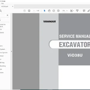 YANMAR ViO38U EXCAVATOR SERVICE MANUAL - PDF DOWNLOAD