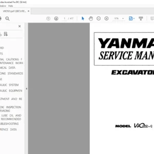 YANMAR ViO50-1 EXCAVATOR SERVICE MANUAL - PDF DOWNLOAD