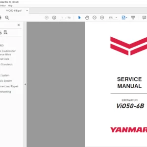 YANMAR ViO50-6B EXCAVATOR SERVICE MANUAL - PDF DOWNLOAD