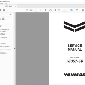 YANMAR ViO57-6B EXCAVATOR SERVICE MANUAL - PDF DOWNLOAD