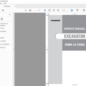 YANMAR ViO80-1A YCEE EXCAVATOR SERVICE MANUAL - PDF DOWNLOAD