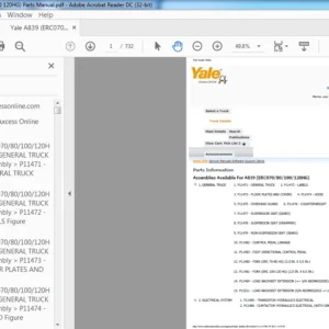Yale A839 (ERC070 80 100 120HG) Parts Manual – PDF DOWNLOAD