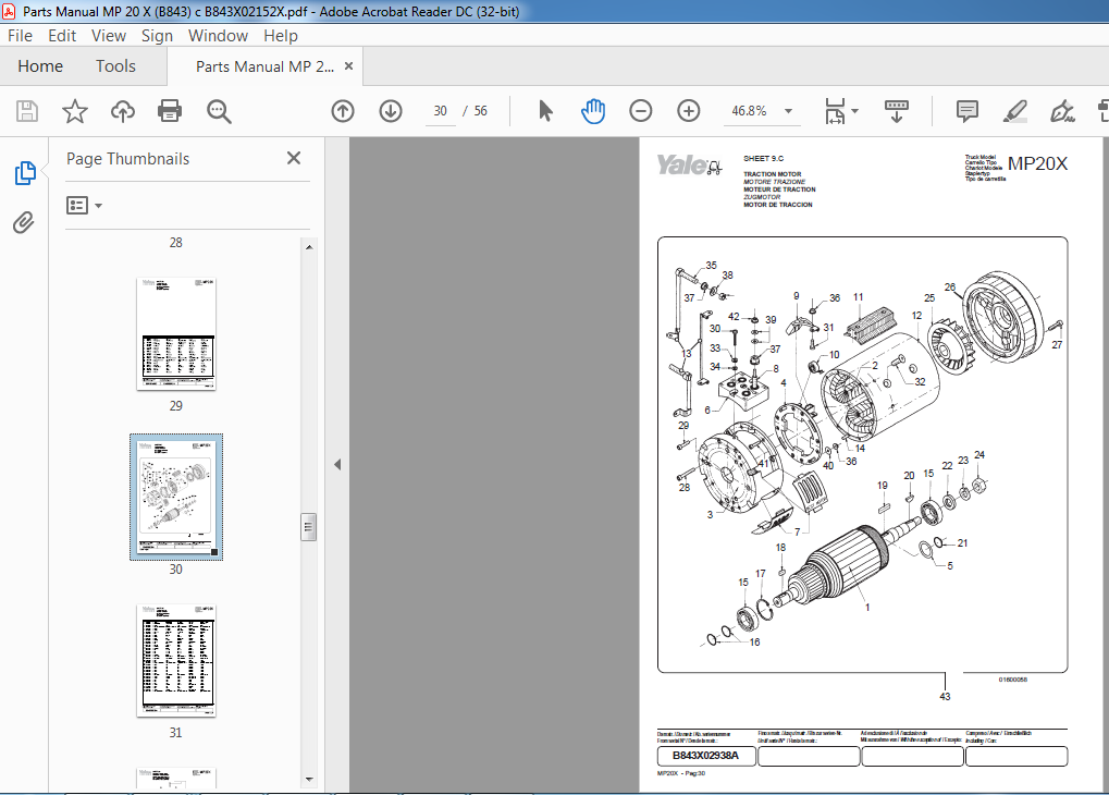 Yale B843 MP20X Parts Manual – PDF DOWNLOAD - HeyDownloads - Manual ...