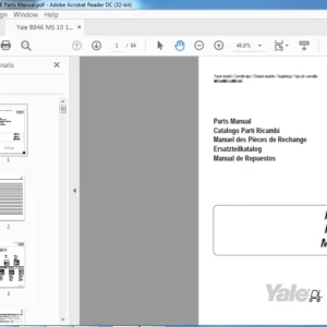 Yale B846 MS10 MS12 MS10E Parts Manual – PDF DOWNLOAD