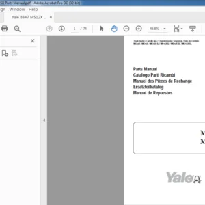 Yale B847 MS12X MS15X Parts Manual – PDF DOWNLOAD