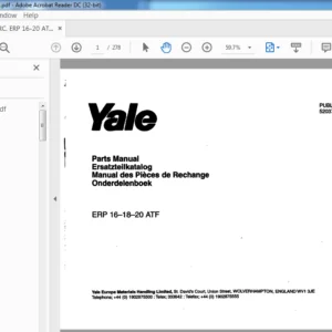 Yale (C807) ERP 16-18-20 ATF Parts Manual – PDF DOWNLOAD