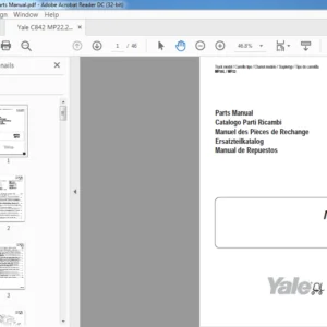 Yale C842 MP22 20L Parts Manual – PDF DOWNLOAD