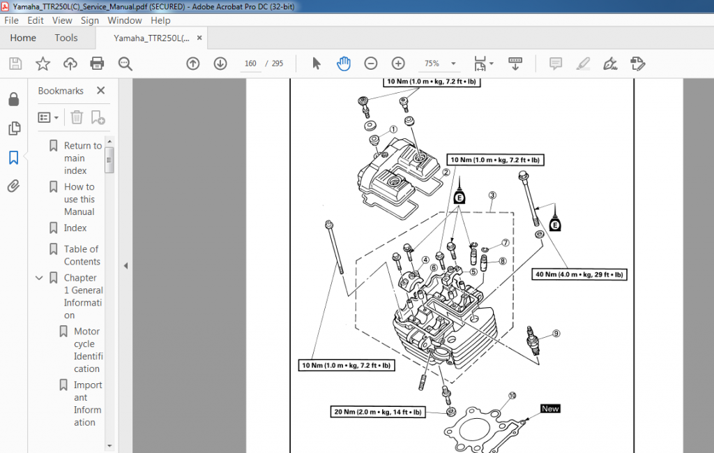 Yamaha TTR250L(C) SERVICE MANUAL -PDF DOWNLOAD - HeyDownloads - Manual ...