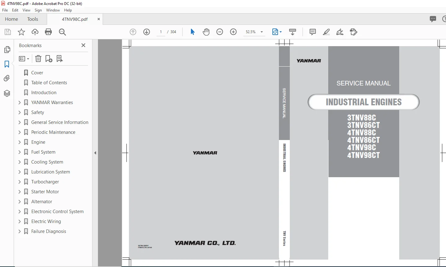 Yanmar 3TNV88C 3TNV86CT 4TNV88C 4TNV86CT 4TNV98C 4TNV98CT Industrial Engines Service Manual - Image 4